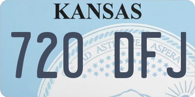 KS license plate 720DFJ