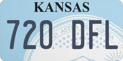 KS license plate 720DFL