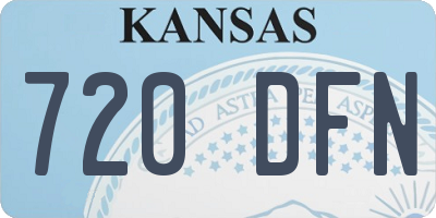 KS license plate 720DFN