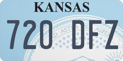 KS license plate 720DFZ