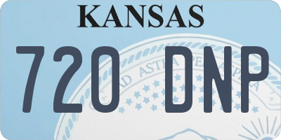 KS license plate 720DNP