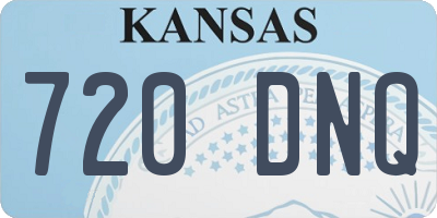 KS license plate 720DNQ