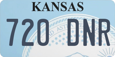 KS license plate 720DNR