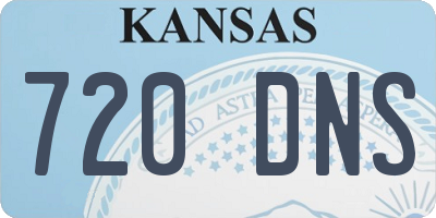 KS license plate 720DNS