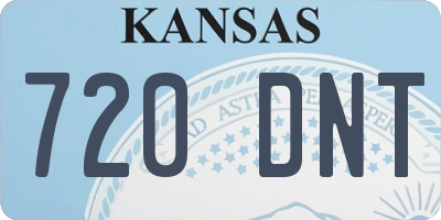 KS license plate 720DNT
