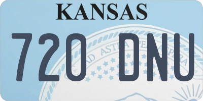 KS license plate 720DNU
