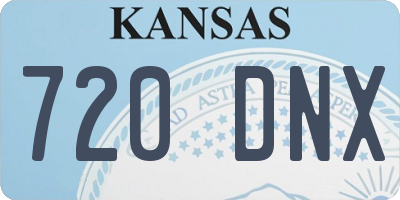 KS license plate 720DNX
