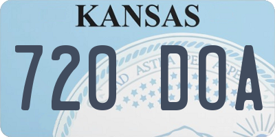 KS license plate 720DOA
