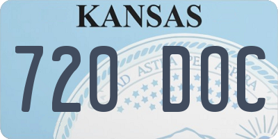 KS license plate 720DOC