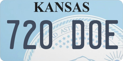 KS license plate 720DOE