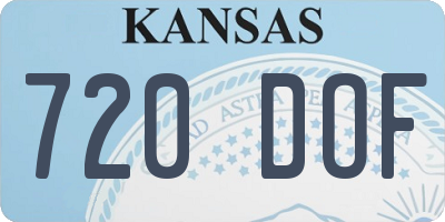 KS license plate 720DOF