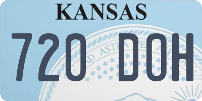 KS license plate 720DOH