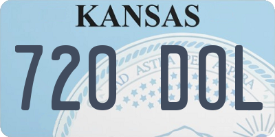 KS license plate 720DOL