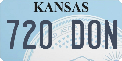 KS license plate 720DON