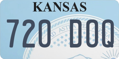 KS license plate 720DOQ