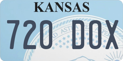 KS license plate 720DOX