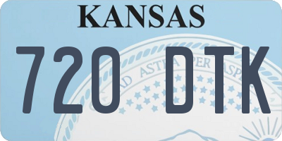 KS license plate 720DTK