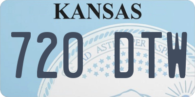 KS license plate 720DTW