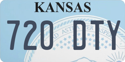 KS license plate 720DTY