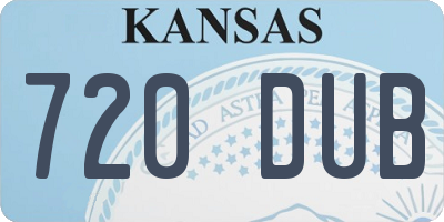 KS license plate 720DUB