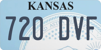 KS license plate 720DVF