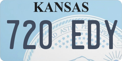 KS license plate 720EDY