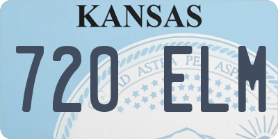 KS license plate 720ELM