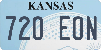 KS license plate 720EON