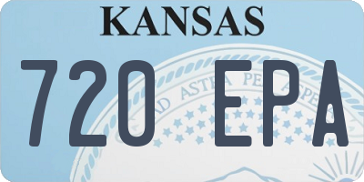 KS license plate 720EPA