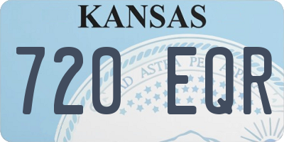 KS license plate 720EQR