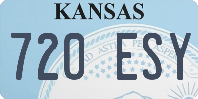 KS license plate 720ESY