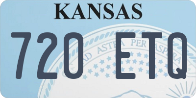 KS license plate 720ETQ
