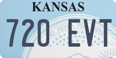 KS license plate 720EVT