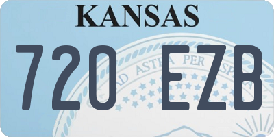KS license plate 720EZB