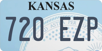 KS license plate 720EZP
