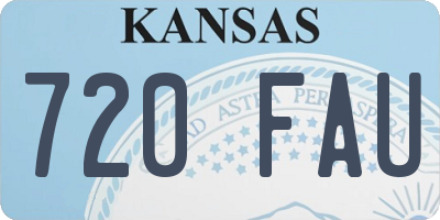 KS license plate 720FAU