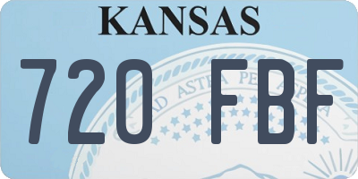 KS license plate 720FBF