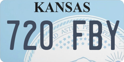 KS license plate 720FBY