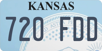 KS license plate 720FDD