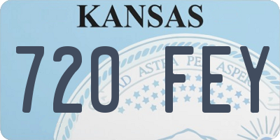 KS license plate 720FEY