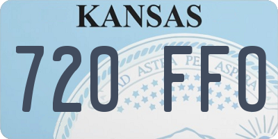 KS license plate 720FFO