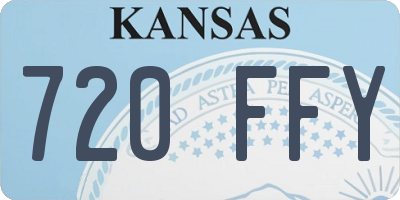 KS license plate 720FFY