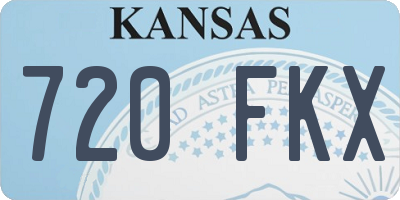 KS license plate 720FKX