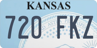KS license plate 720FKZ