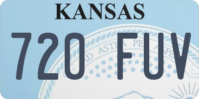 KS license plate 720FUV