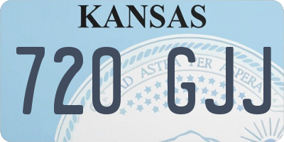 KS license plate 720GJJ
