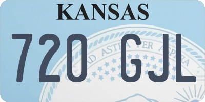 KS license plate 720GJL