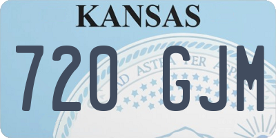 KS license plate 720GJM