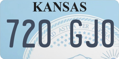 KS license plate 720GJO