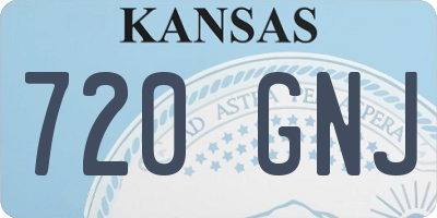 KS license plate 720GNJ